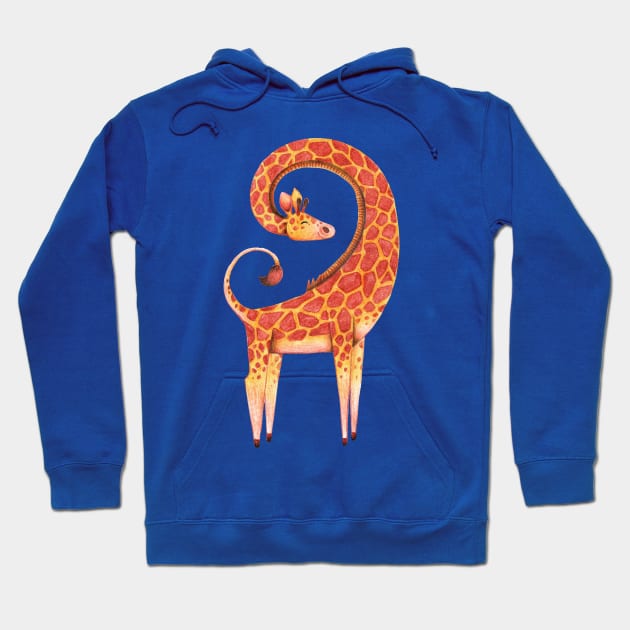 giraffe circle neck Hoodie by Mako Design 